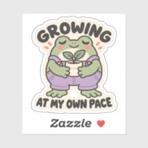 Growing at My Own Pace Gardener Frog