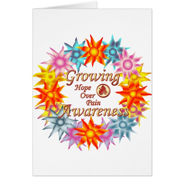 Growing Awareness Hope Over Pain Phoenix Flowers Greeting Cards