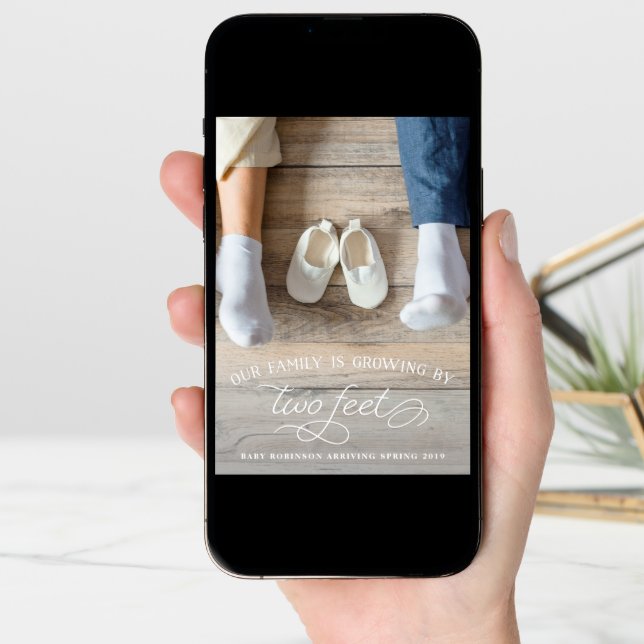 Growing By Two Feet Pregnancy Announcement (Front Digital)