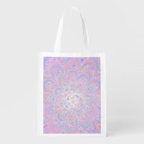 Growing Circle - geometric pattern - Grocery Bag