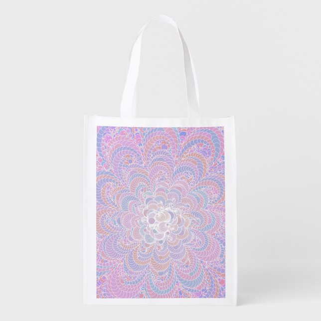 Growing Circle - geometric pattern - Grocery Bag (Front)