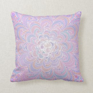 Growing Circle - geometric pattern - Throw Pillow