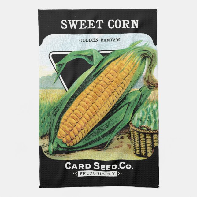 Growing Corn Kitchen Towel (Vertical)