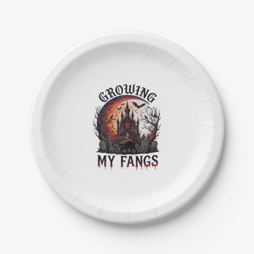 Growing Fangs Halloween Haunted Castle Black Cat M Paper Plates