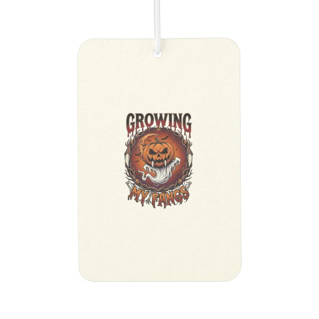 Growing Fangs Vampire Pumpkin Ghost Bats Skulls Air Freshener (Front)