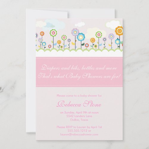 growing garden baby shower invitation