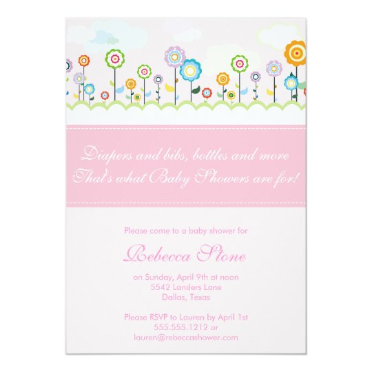 growing garden baby shower invitation