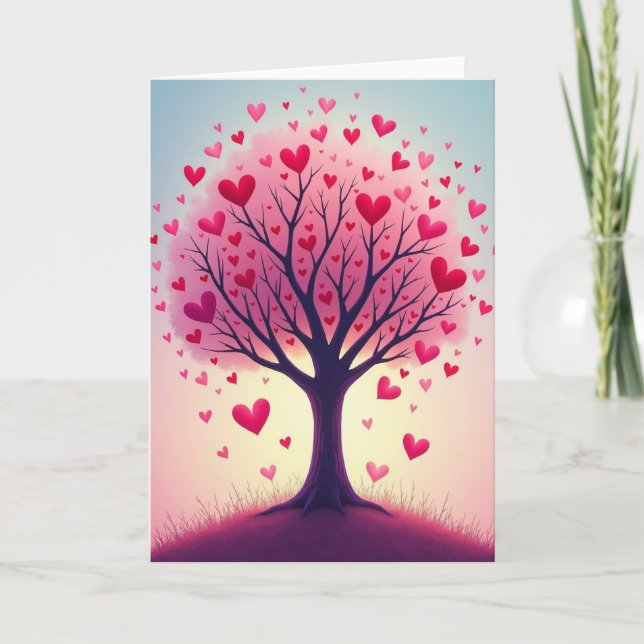 Growing Hearts Tree Card (Front)