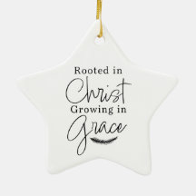 Growing in Grace Black and White Star Christmas