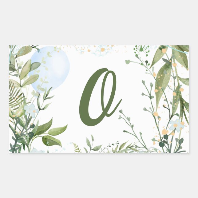 Growing Like a Weed, Boy, Personalize, Rectangular Sticker (Front)