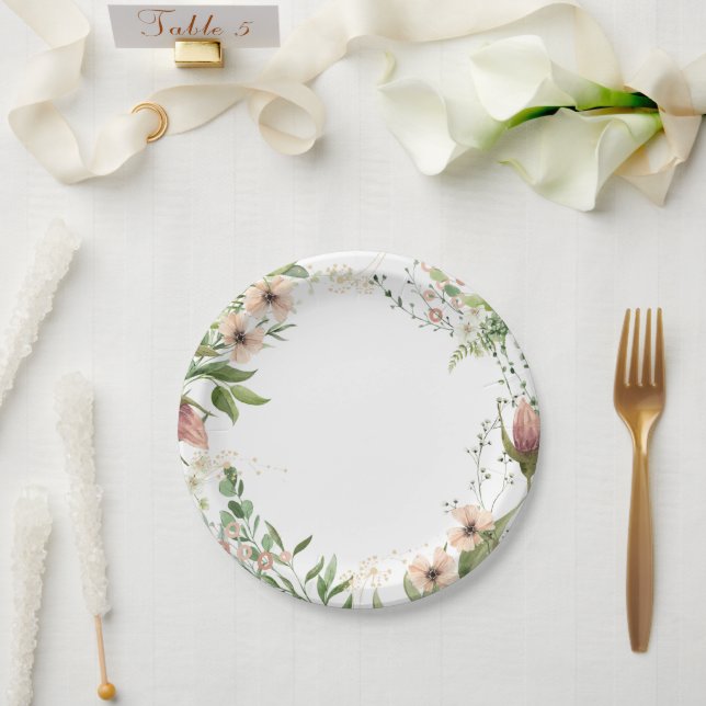 Growing like a weed first birthday, paper plates (Wedding)