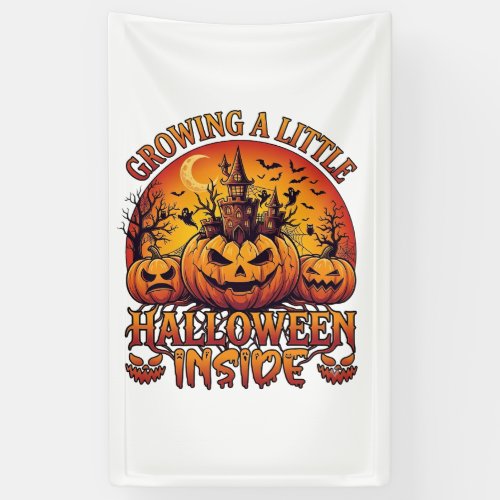 Growing Little Halloween Inside Pumpkins Haunted C Banner