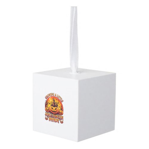 Growing Little Halloween Inside Pumpkins Haunted C Cube Ornament