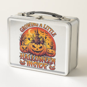 Growing Little Halloween Inside Pumpkins Haunted C Metal Lunch Box
