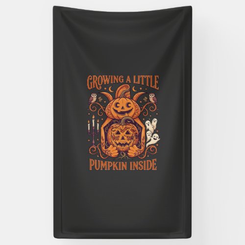 Growing Little Pumpkin Inside Halloween Pumpkins G Banner