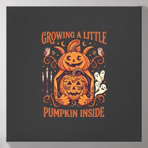 Growing Little Pumpkin Inside Halloween Pumpkins G Canvas Photo Tile