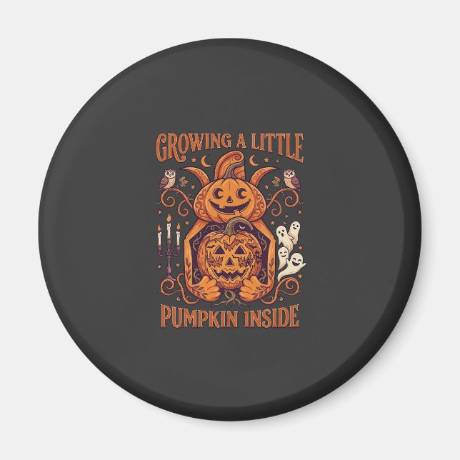 Growing Little Pumpkin Inside Halloween Pumpkins G Magnet (Front)