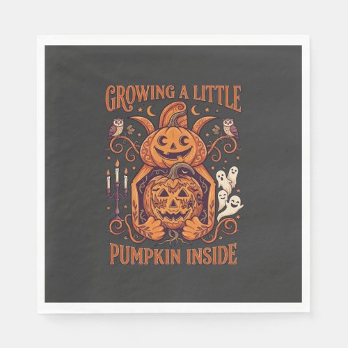 Growing Little Pumpkin Inside Halloween Pumpkins G Napkins
