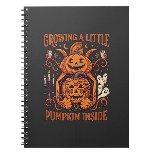 Growing Little Pumpkin Inside Halloween Pumpkins G Notebook
