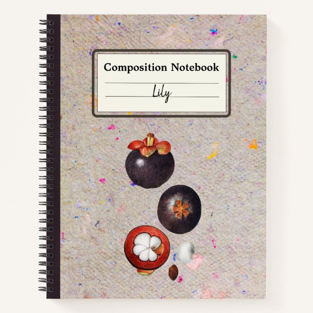 Growing Mangosteen Personalized Composition Notebook (Front)