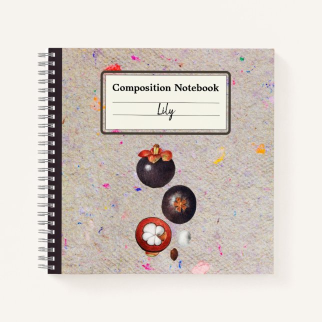 Growing Mangosteen Personalized Composition Notebook (Front)