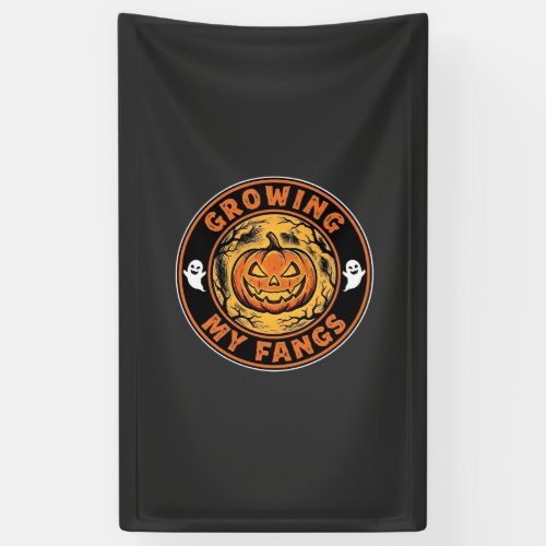 Growing My Fangs Halloween Pumpkin Ghost Design_1 Banner