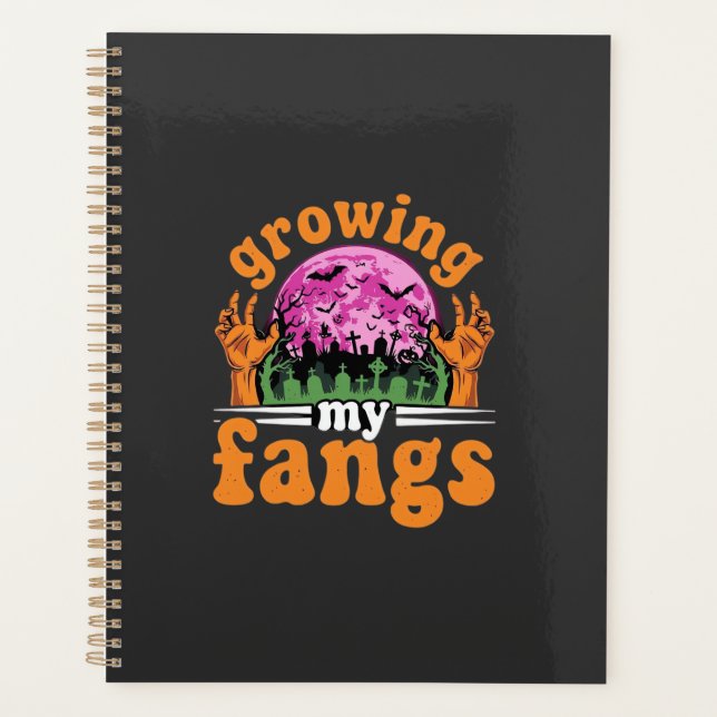 Growing My Fangs Halloween Vampire Design_1 Planner (Front)