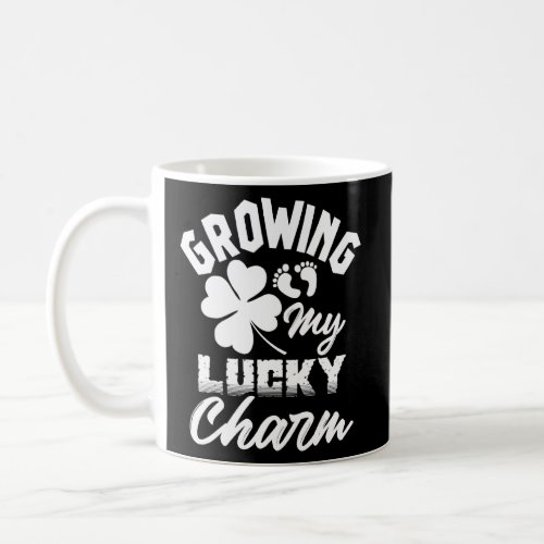 Growing My Lucky Charm St Patricks Day Pregnancy Coffee Mug
