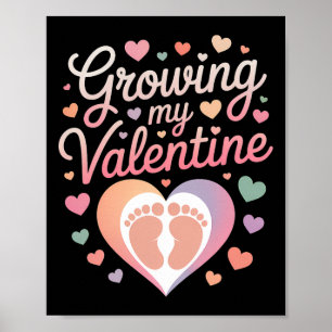 Growing My Valentine Heartbeat Love Poster