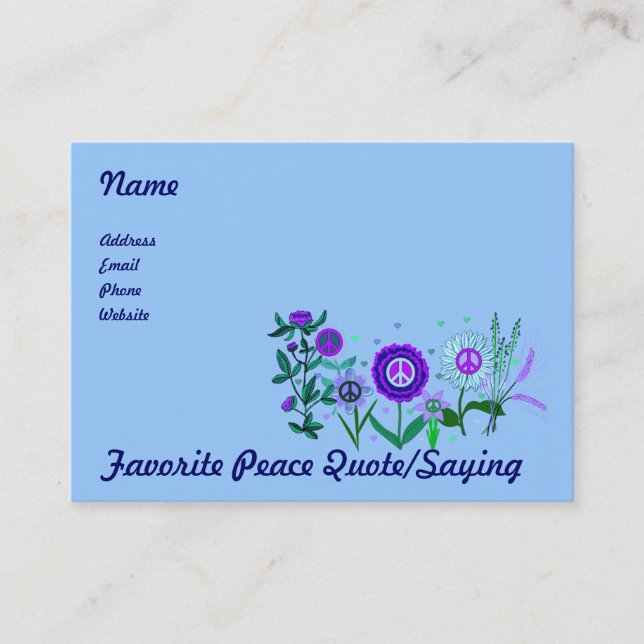 Growing Peace Business Card (Front)