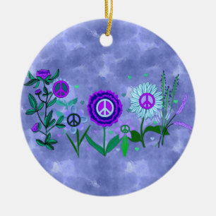 Growing Peace Ceramic Ornament