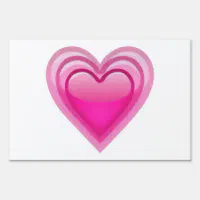 Emoji Pink Heart 16, For Yard Decor, Yard Letters, Lawn Signs