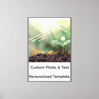 Growing Plant With Rising Sun  Canvas Print