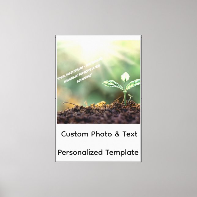 Growing Plant With Rising Sun  Canvas Print (Front)