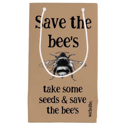 Growing Seeds Rustic Paper Bags _ Save the bees 