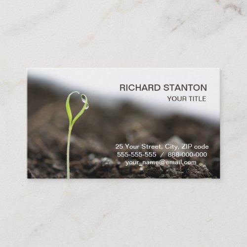 Growing sprout business card