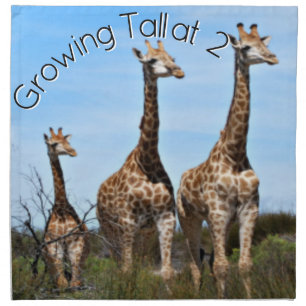 Growing Tall Safari Celebration Cloth Napkin