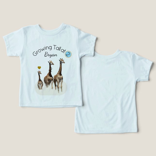 Growing Tall Safari Sweetheart Toddler T-shirt (Design Front & Back)