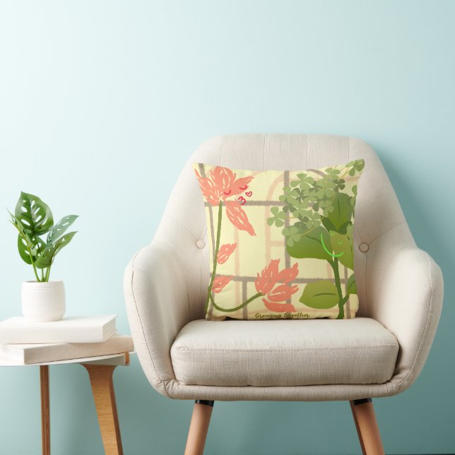 Growing Together  Throw Pillow (Chair)