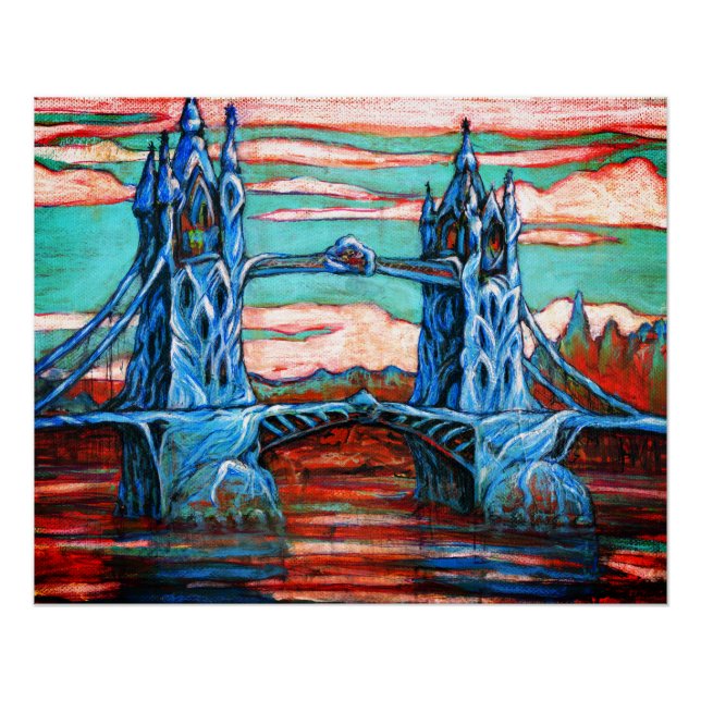 Growing Tower Bridge in a fantasy London Poster (Front)