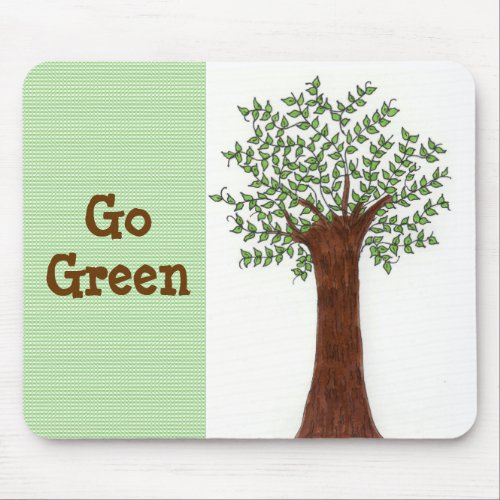 Growing Tree _  Go Green Mouse Pad