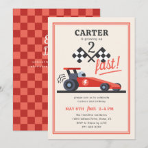 Growing Two Fast Speed Racer Kids Birthday Party