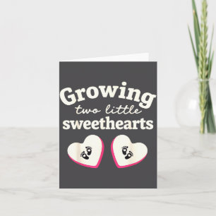 Growing Two Little Sweethearts Valentines Pregnanc Card
