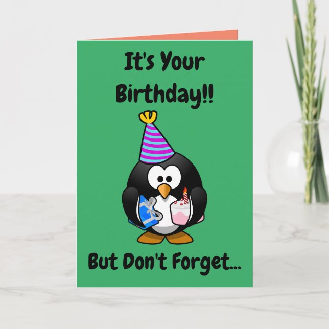 'Growing Up is Optional' Birthday Card (Front)