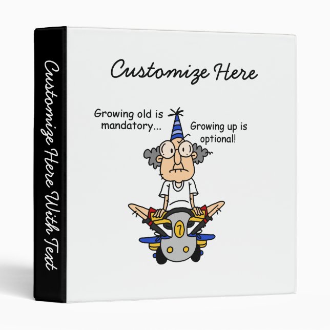 Growing Up is Optional Humor Binder (Front/Spine)