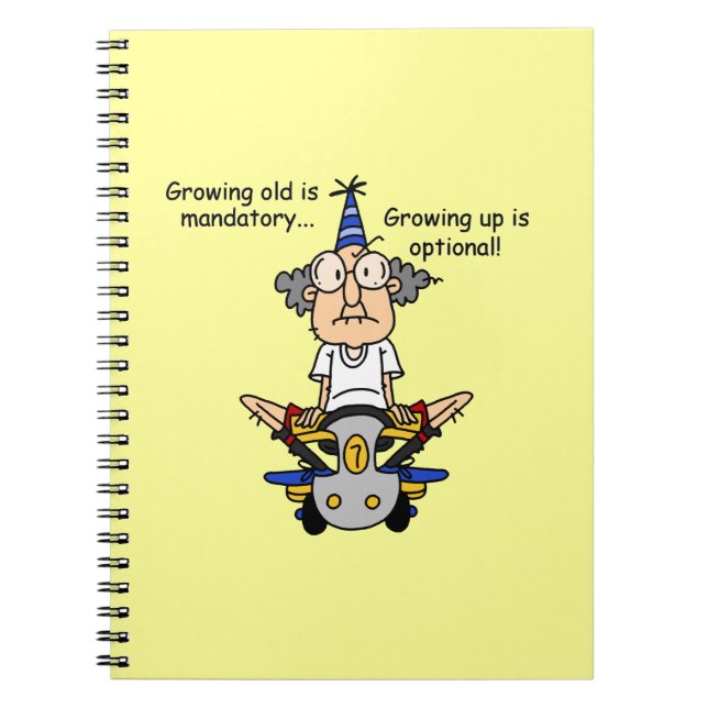 Growing Up is Optional Humor Notebook (Front)