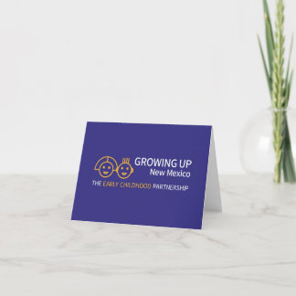 Growing Up NM Blue Letterpress Thank You Card