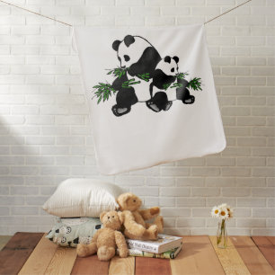 Growing Up Panda Baby Blanket
