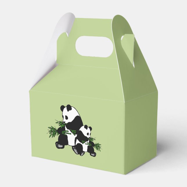 Growing Up Panda Favor Boxes (Front Side)