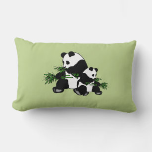 Growing Up Panda Lumbar Pillow